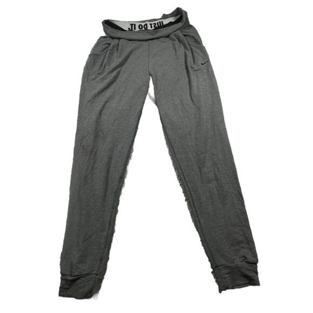 Nike Pants Medium Adult Gray Just Do It Jogger Sweatpants Casual Logo Mens M